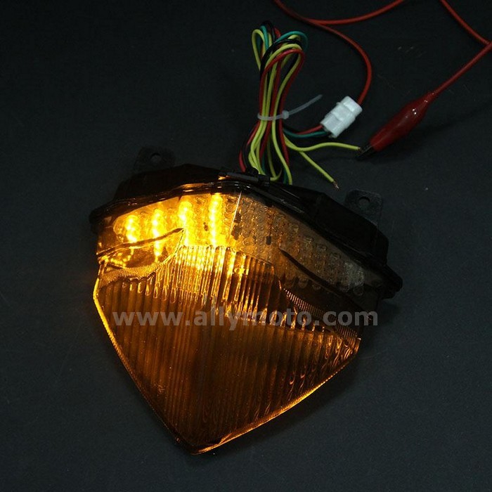 6 Led Tail Light Integrated Rear Brake Lamp Indicator Amber Yamaha Yzf R1 2004-2006@6